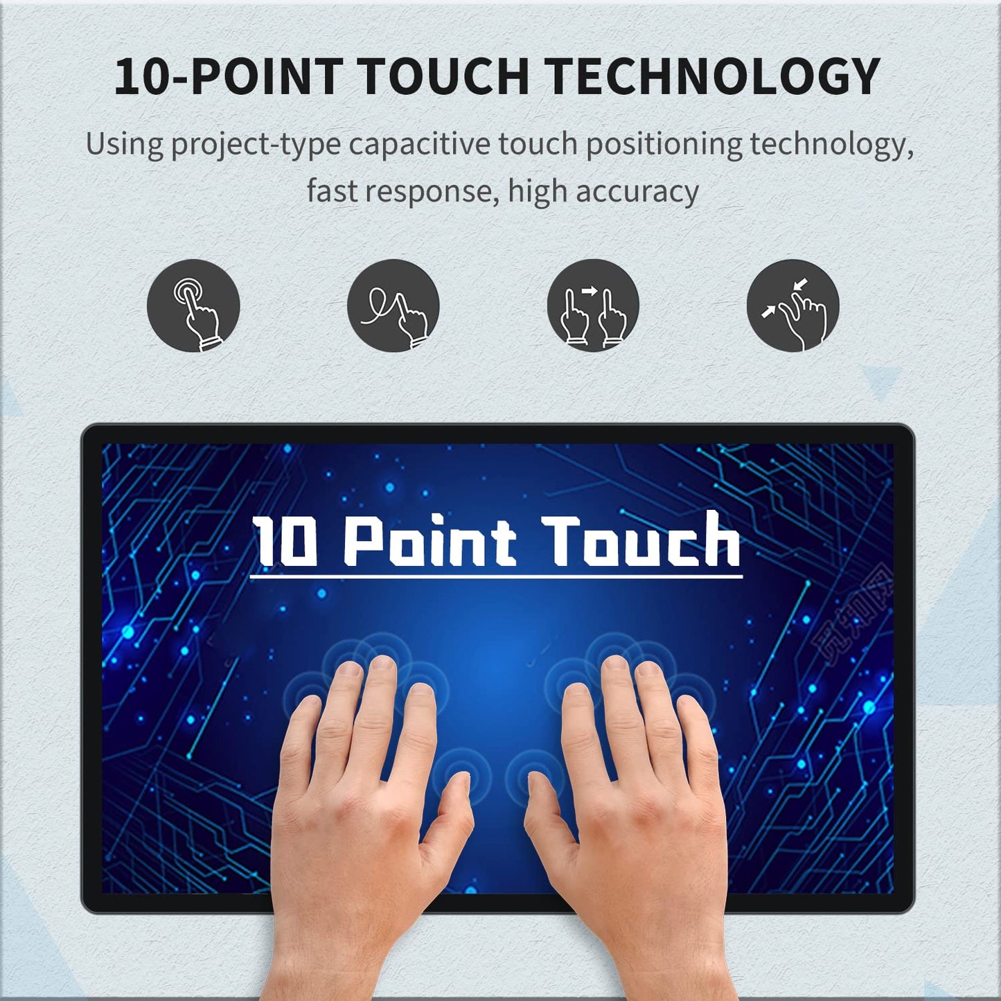 TouchWo 21.5 inch Android 11 Touchscreen Industrial PC, 16:9 FHD 1080P, WiFi and Built-in Speakers, RK3568 2GB RAM & 32GB ROM, Smart Board for Classroom, Meeting & Game