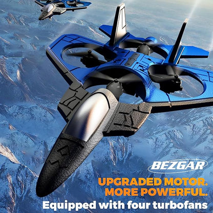 BEZGAR RC Plane丨Mini Drone Remote Control Airplane for Adults &amp Kids 360° Flip Fighter Jet Toys Foam F22 Raptor Stunt Planes with 2 Batterys Airplane Toy Gifts