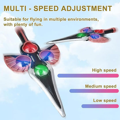 Flying Sword RC Airplane Gesture Control Airplanes for Kids Adult 8-16 Remote Control Planes with Light 360° Flip Fighter Jet Toy Gravity Sensing Stunt Roll Gift for Boy Girl Rose Gold