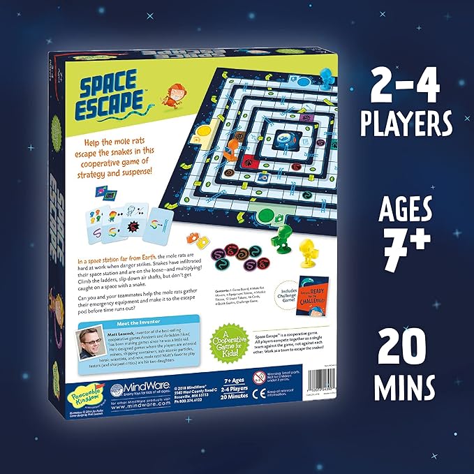Peaceable Kingdom Space Escape – Cooperative Strategy Space Adventure Game by The Inventor of Pandemic – Use Teamwork to Win! – Great for Families with Kids Ages 7 &amp up