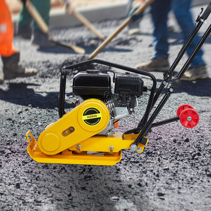 GarveeTech 7HP Plate Compactor, 212CC Gas Engine Jump Jack Compactor, 4200 Lb Compacting Force, 5600 VPM Pavement 22.1x15.9 Inch Plate Compactor for Sidewalks, Asphalt, Pavers, Landscaping
