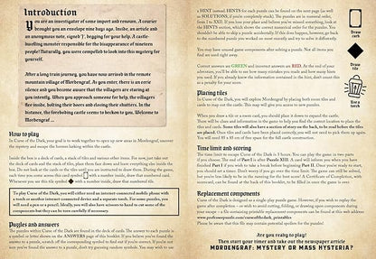 Professor PUZZLE Curse of The Dark Escape Room Game - Investigate The Mystery of a Doomed Village!