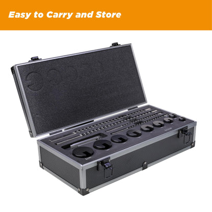 Jerax tools No.10 Keyway Broach Sets 18 Pcs Inch HSS Industrial Tools with 4 Broaches, 9 Bushings and 5 Shims