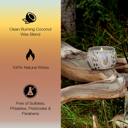 Voluspa Santal Vanille, Mini Tin Candle, 4 Ounce, 25 Hour Burn Time, Coconut Wax for Clean Burning, Handcrafted in the USA