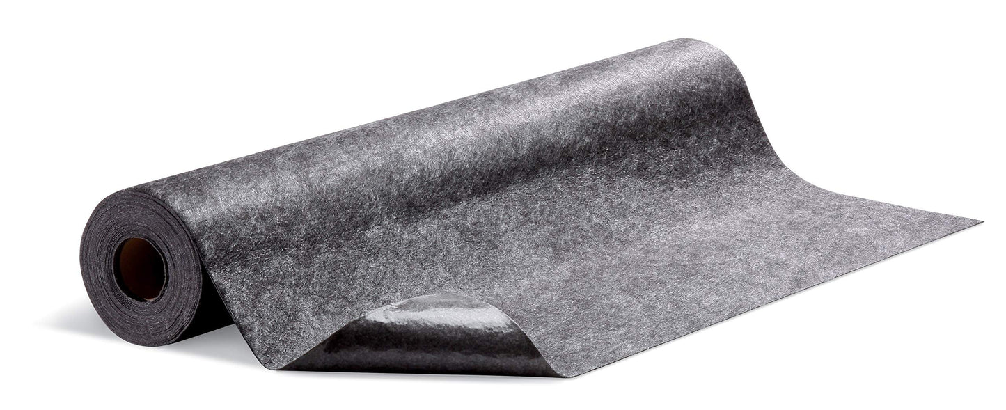 PIG Grippy Floor Mat | Industrial Entrance Mat with Adhesive Backing | 4' x 50' Mat Runner | Gray | GRP48201-GY