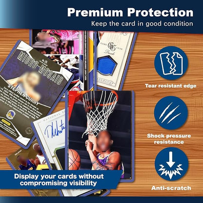 1000 Hard Card Sleeves Card Toploaders for Protection for Baseball Football Premium Top Loaders for Cards Ensuring Safety (1000 Hard Sleeves)