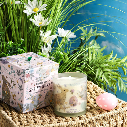 ROMIIE ZOI Easter Scented Candle - 6oz Soy Wax Candle, Fancy Bunny, Infused with Garden Bunny Aroma