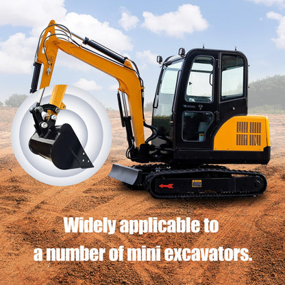 500mm Flat Bucket Accessories Toothless Bucket Compatible with 0.8-1.5 Tons of Small Excavators, Used to Load Sand, Soil, Clean Ditches
