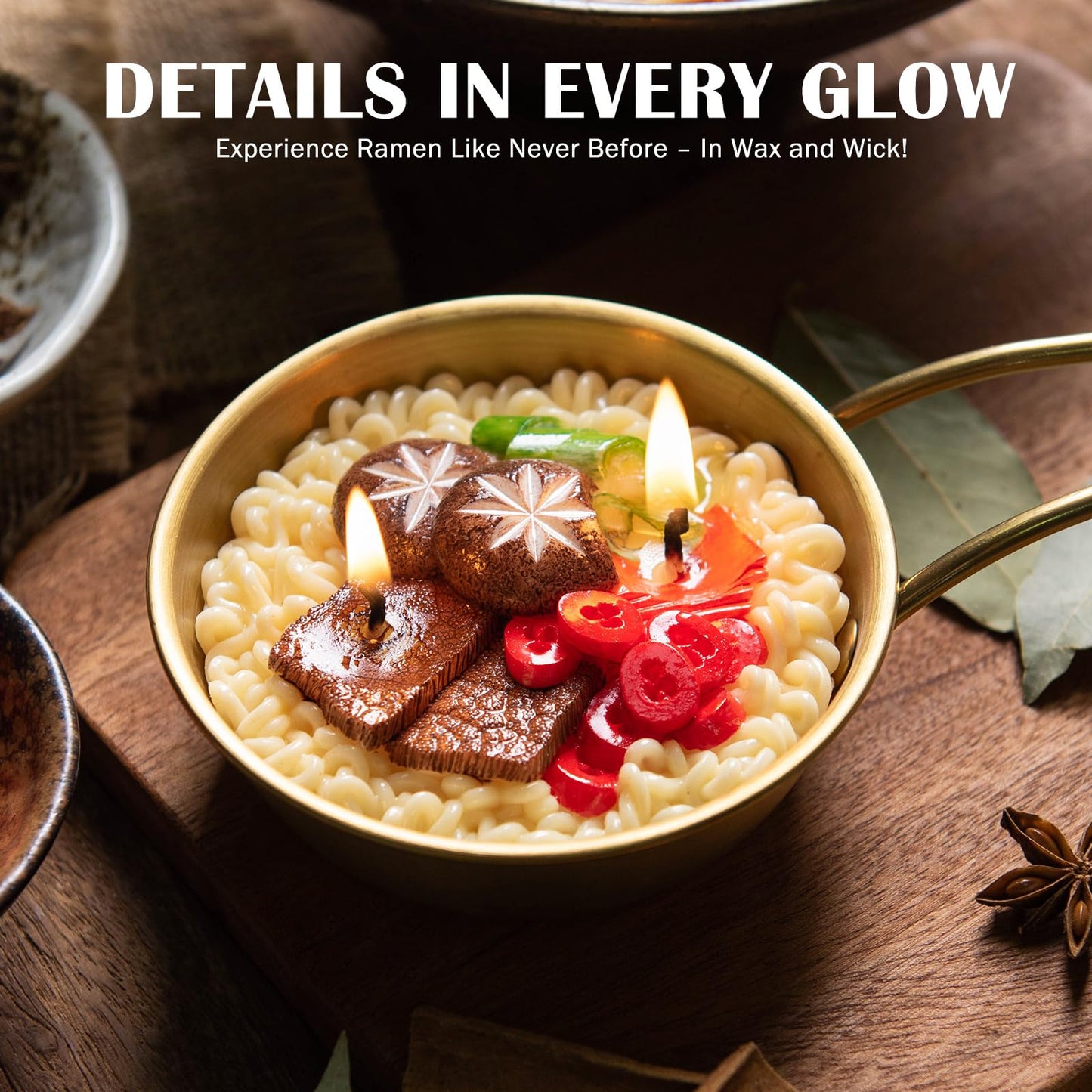 Ramen Noodles Vegetable Wax Candle for Friend Yourself Gift
