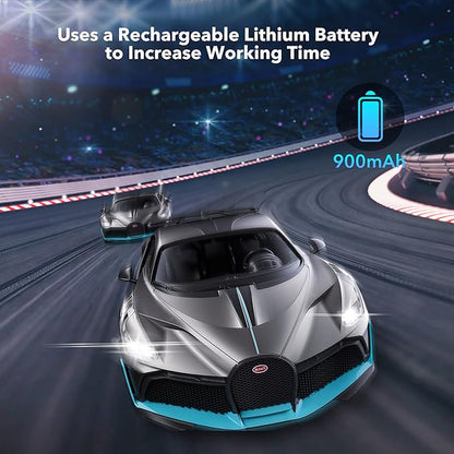 MIEBELY Remote Control Car Bugatti Divo 1/12 Scale Rc Cars 12Km/h 2.4Ghz Licensed Model Car 7.4V 900mAh Toy Car Headlight for Adults Boys Girls Age 6-12 Years Birthday Ideas Gift