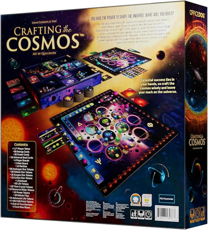 Crafting The Cosmos Board Game - Build The Galaxy with Stellar Resource Management! Sci-Fi Strategy Game for Kids &amp Adults Ages 14+ 2-4 Players 60-90 Minute Playtime Made by Office Dog