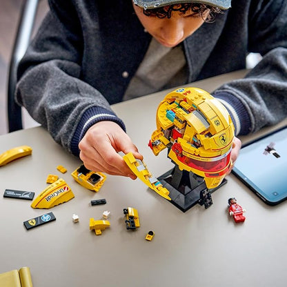 LEGO Editions Scuderia Ferrari HP Lewis Hamilton Helmet - Building Set for Teens Ages 14+ - Collectible F1 Display - Bedroom or Home Office Decor - Gift for Racing Fans - 43022