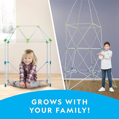 National Geographic Indoor Fort Building Kit - 225 Pieces for Creative Play STEM Building Toys for Kids Ages 6-12 Blanket Fort (Amazon Exclusive)