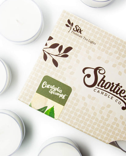 Eucalyptus Spearmint Premium Tealight Candles Multi Pack - Highly Scented with Essential & Natural Oils - 12 White Tea Lights - Beautiful Candlelight - Made in the USA - Fresh & Clean Collection