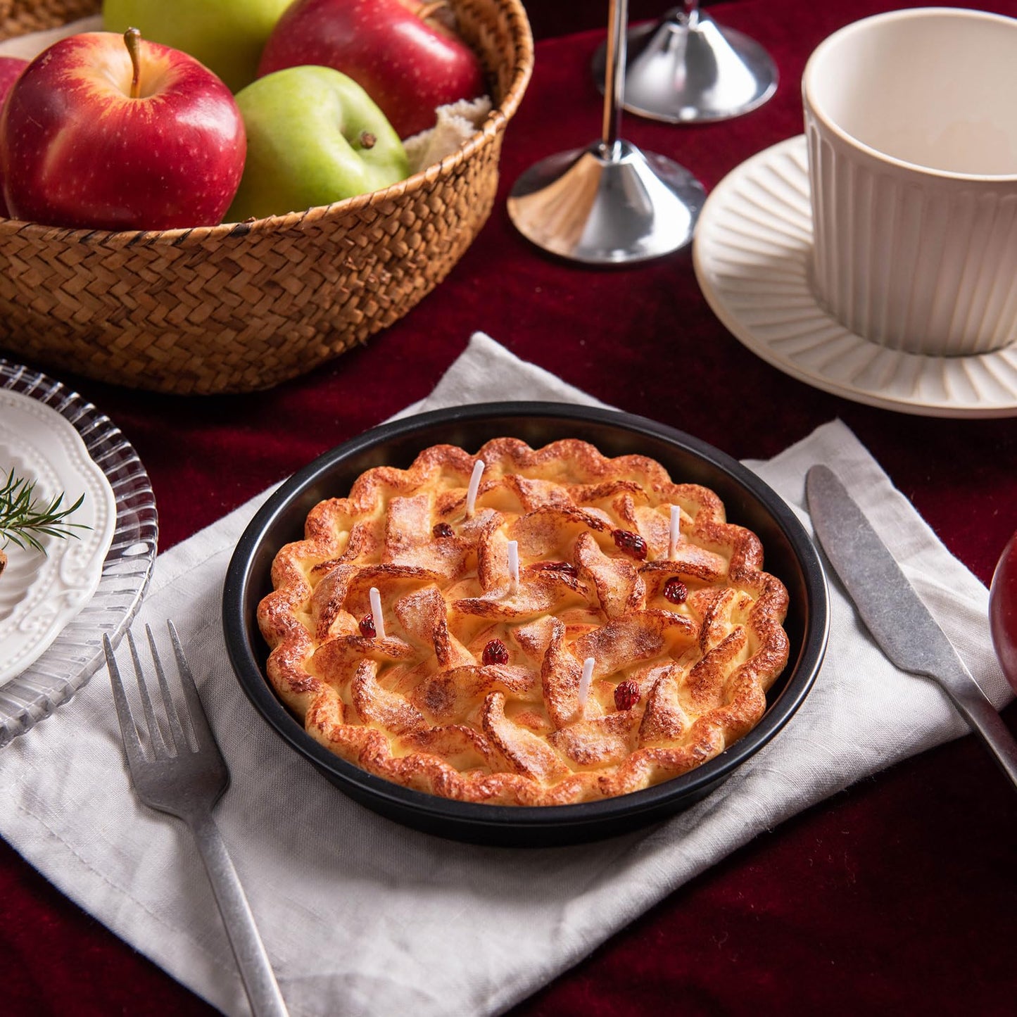 Apple Pie Realistic Food Scented Vegetable Wax Candle