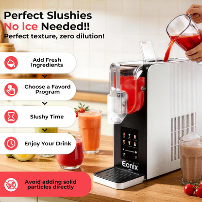 Slushie Machine No Ice Needed,64OZ Slushy Machine for Home with Auto-Clean Function,Commercial Frozen Drink Maker,6 Pre-Set Programs,LED Display,Frozen Margaritas,Frappés,Milkshake ﻿