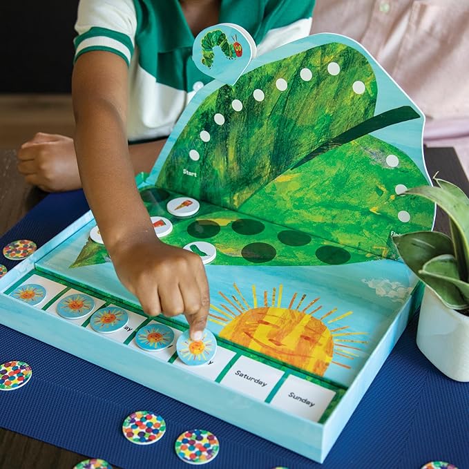 World of Eric Carle  The Very Hungry Caterpillar Snack Match Game – Cooperative Memory Board Game for Kids  Ages 4+ 2‑6 Players 3‑D Leaf Board &amp 31 Tokens Included