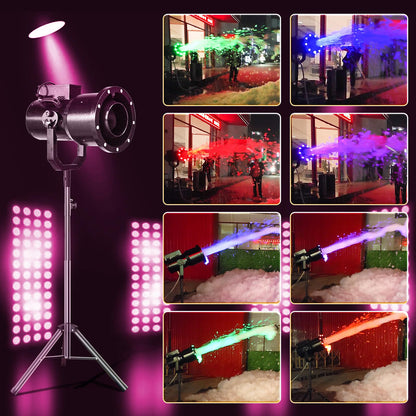 Foam Machine for Party whit 9 LED Lights, Party Foam Machine with Water Tank, Foam Cannon for Garden, Pool, Indoor, Birthdays, Celebrations, and Backyard Events