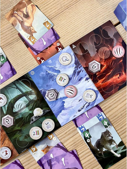 Wonderful World Board Games: Lone Wolves - Trick-Taking Area Control Board Game Head-to-Head Dueling Card Game Ages 14+ 2 Players 15+ Minutes