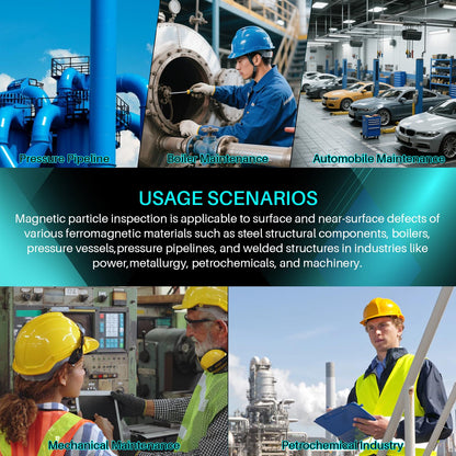 CHENNTAI Portable Magnetic Particle Flaw Detector, Steel Weld Magnetic Particle Inspection for Confined Spaces and Industrial Use