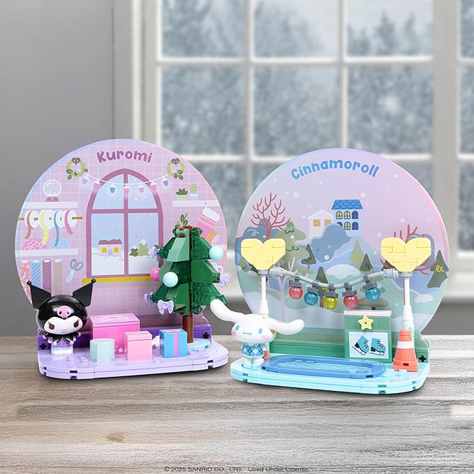 Hamee Sanrio Hello Kitty and Friends Holiday Collection Cute Building Blocks Figure Set – [Birthday Gift Party Favor Gift Basket Filler Stress Relief Collectible Relaxation] – Cinnamoroll
