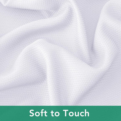 Biscaynebay Textured Fabric Square Tablecloths 60x60 Inches, White Water Resistant Table Cloth Small Card Folding Table Covers Linen for Dining, Kitchen, Wedding and Parties etc. Machine Washable