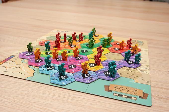 Allplay - Switchbacks Board Game for Adults and Families - Tile-Laying - Small Box - Filler Game with Fangs - 1 Minute to Teach Travel Game - 2 to 4 Players - 15 Minute Play Time