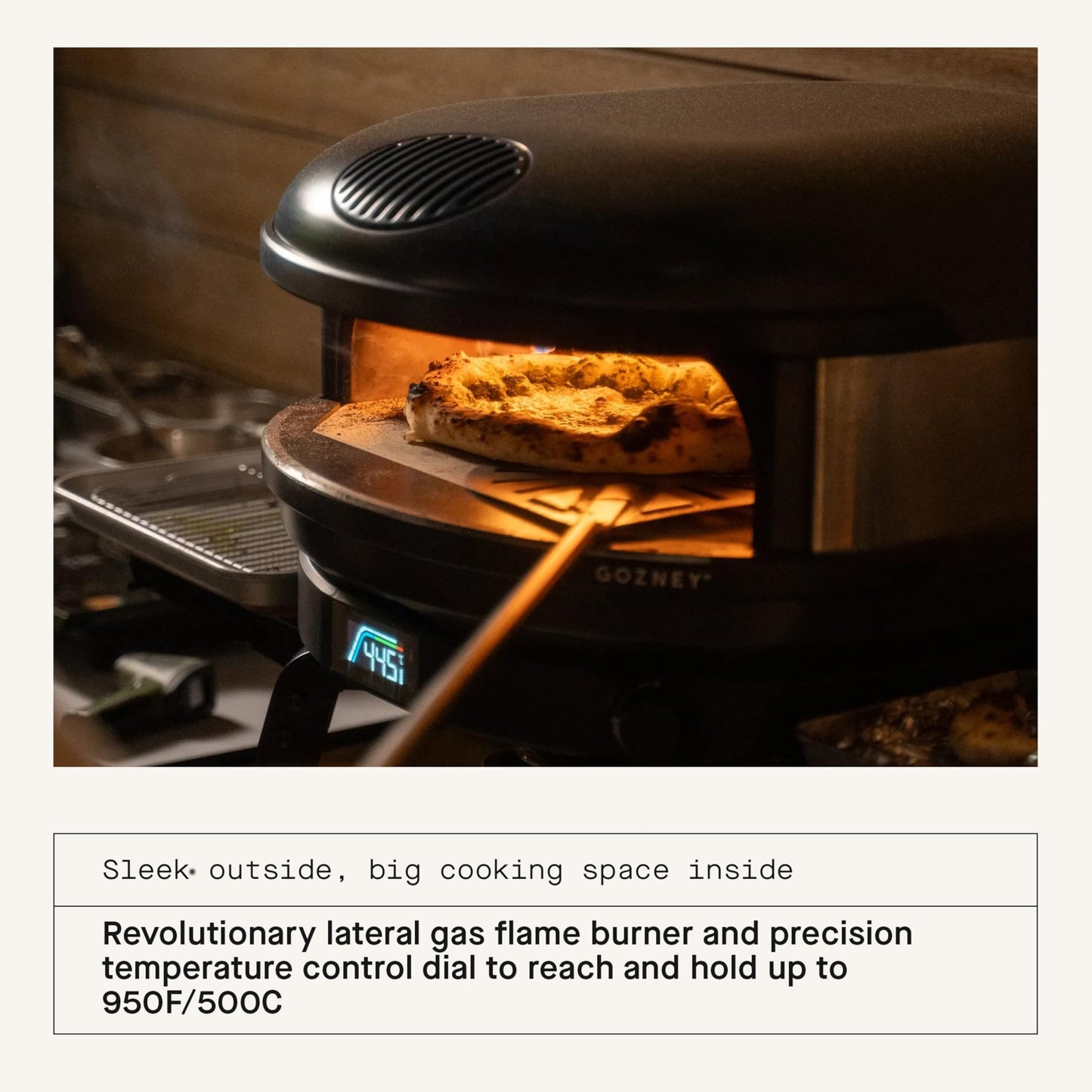 Gozney Arc XL Outdoor Pizza Oven, Propane Gas Pizza Oven, Precision Flame Control, Cooks 16" Pizza in 60 Seconds, Heats up to 950F - Off Black