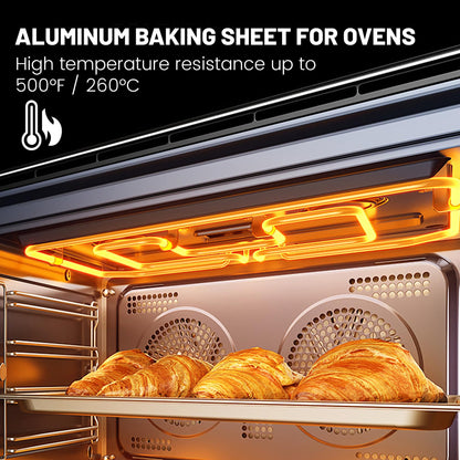 BIEAMA 12 Pack Full Size Baking Sheet Pan Aluminum Commercial Pan for Oven Freezer Bakery Hotel Restaurant 26" × 18"