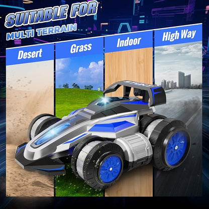 High Speed Remote Control Car Rc Drift 25KM/H 360° Rotating 2.4 GHz 4WD RC Cars for Boys Girls Adults RC Stunt Car with Lights &amp Music Wheelie Toy Car for Kids 4-8 8-16 Christmas Birthday Gift