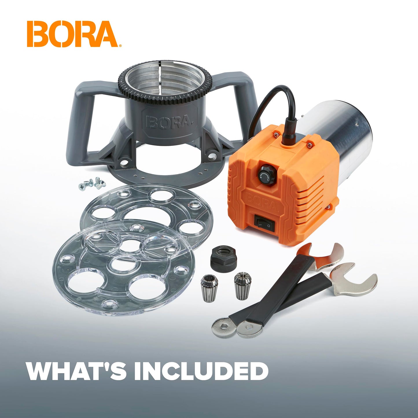 BORA 3.25HP Soft-Start Variable Speed Fixed Base Router Motor 10,000-22,000 RPM - PM-6250