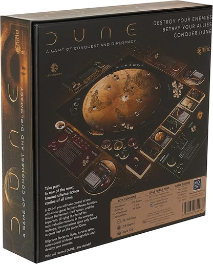 Gale Force Nine: Dune A Game of Conquest and Diplomacy Science Fiction Board Game 30 to 60 Minute Play Time 2 to 4 Players for Ages 12 and up