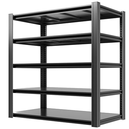 VIYET Garage Shelving,72" H Garage Shelves Heavy Duty, 3000Lbs 5 Tier Adjustable Garage Storage Shelves Suitable for Warehouse, Basement, Workshop,Require Assembly, 24" D*48" W *72" H(Black)