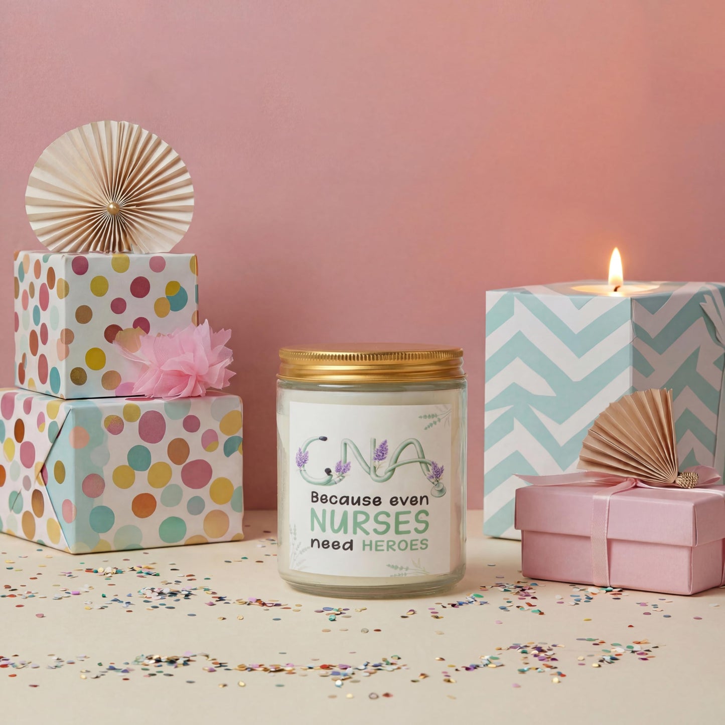 CNA Gifts, CNA Appreciation Week Gifts 2026, Nursing Assistant Gift, Nursing Assistant Gift for Birthday, Lavender Candle 8 Ounces for Mom