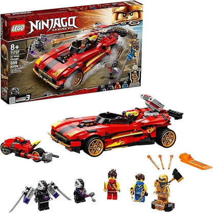 LEGO NINJAGO Legacy X-1 Ninja Charger 71737 Ninja Toy Building Kit Featuring Motorcycle and Collectible Minifigures New 2021 (599 Pieces)