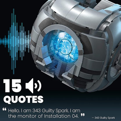 MEGA Halo Model Replica Building Toy 343 Guilty Spark with 609 Pieces Lights &amp Sounds Build &amp Display Set for Collectors Gift Ideas for Adults