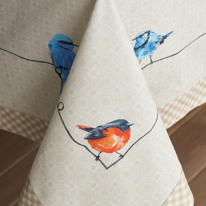 Maison d' Hermine Birdies On Wire 100% Cotton Tablecloth 54 - inch by 72 - inch.
