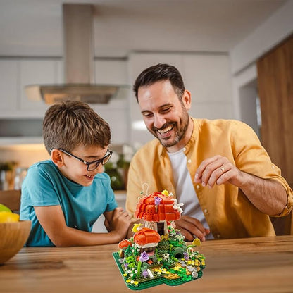 Mushroom House Micro Building Blocks Set2798 PCS Mini Treehouse Architecture Building Sets for Adults TeensMicro Japanese Sakura Bonsai Tree BricksCreative Collectible Gifts for Kids 14+
