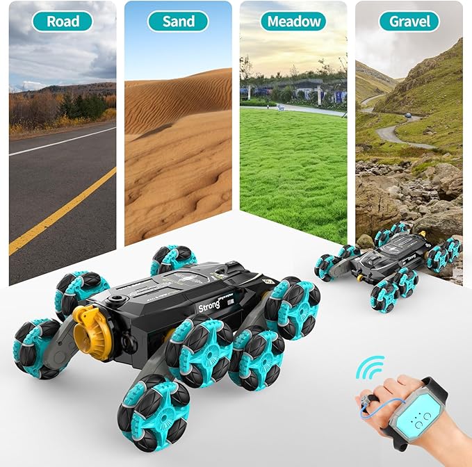 8WD Gesture Sensing RC Stunt Cars - Toys Gifts for Kids 8 9 10 11 12 Year Old Boys Girls2.4Ghz Remote Control CarsTransform Drift Off Road Vehicle for Children Birthday Presents