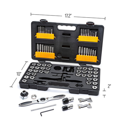 GEARWRENCH 77 Piece SAE/Metric Ratcheting Tap and Die Set -3887