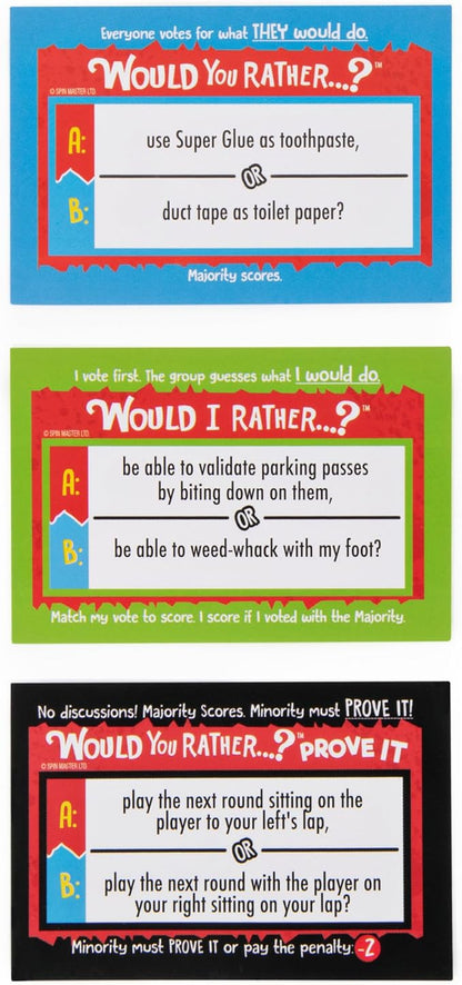 Spin Master Games Would You Rather…? Prove It Hilarious Family Game of Demented Dilemmas for Ages 8 and Up