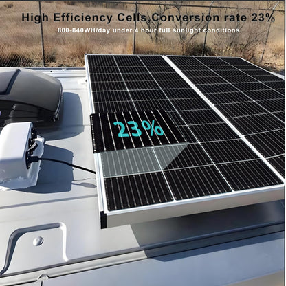 WUZECK 200 Watt 12Volt/24Volt Solar Panel Starter Kit 2PCS 105W Monocrystalline Module 20A Charge Controller for RV, Boats, Trailer, Camper,Cabin Off-Grid System(200W Solar kit)