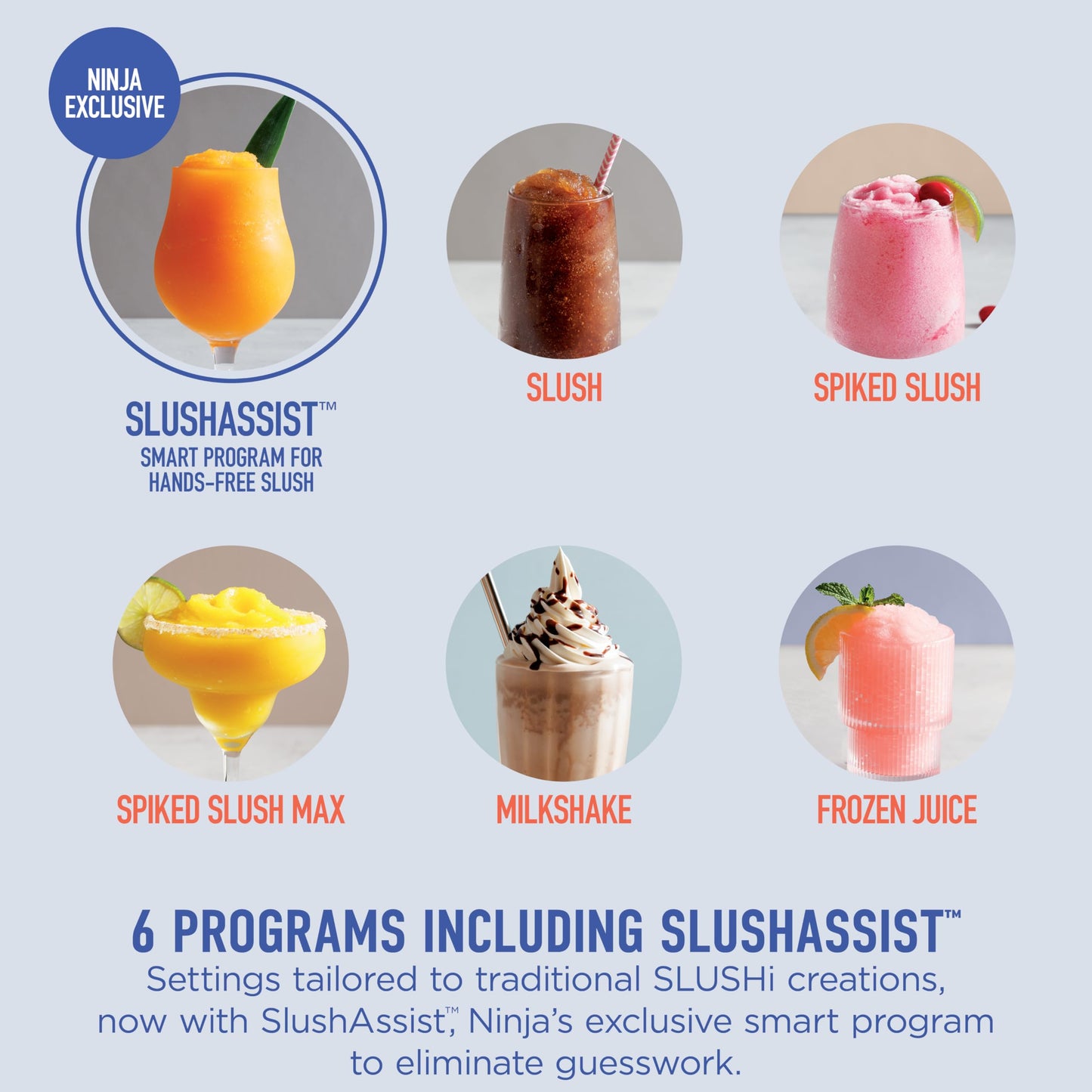 Ninja SLUSHi Max XXL Smart Frozen Drink Maker, Top Performance and Smart Technology, Party Size 150 Ounces Capacity, No Ice Needed, 6 Programs, Ideal Temp and Texture up to 12 Hours, Peach, FS605