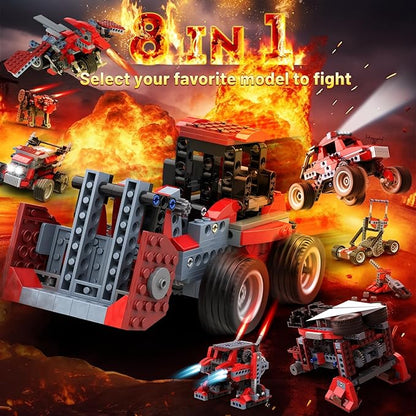 8 in 1 STEM Kits for Kids Age 6-8 DIY Electronic Monster Truck Building Kit STEM Toys for Boys Craft Projects 8-10 Build Robot DIY Activity for Ages 6 7 8 9 10 11 12 + Years