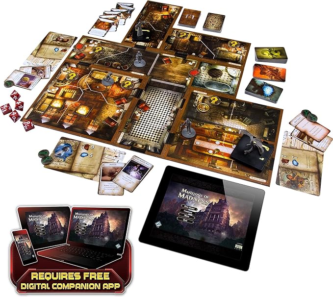 Asmodee Mansions of Madness Board Game (2nd Edition) - Dive into Lovecraftian Horror and Mystery with Cooperative Gameplay! Ages 14+ 1-5 Players 2-3 Hour Playtime