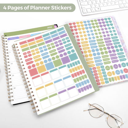 SKYDUE Teacher Planner 2026-2027 Academic Year, 8.5" x 11" Lesson Plan Book, July 2026-June 2027, 162 Pages, Monthly Tabs, Stickers, Weekly Lesson Planning, Student Tracking & Classroom Organization, Green