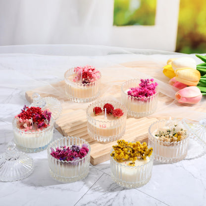 FoldTier 24 Pcs Votive Candle Holders Bulk, Glass Jars with Lids, Tealight Holders for Table Centerpieces, Home Decor Wedding Bridal Summer Baby Shower Favors