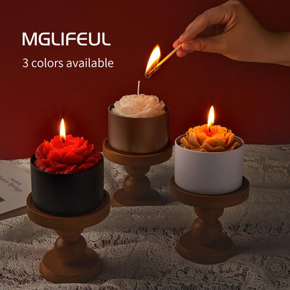 MGLIFEUL Candle Tins Jars Container Vessels for Making 4 8 Oz Black Empty Candle Tins Can Gift Box Packaging Plate with Lids Wax Container Bulk Making DIY Candle Supplies Accessories(Black,4oz,12pcs)