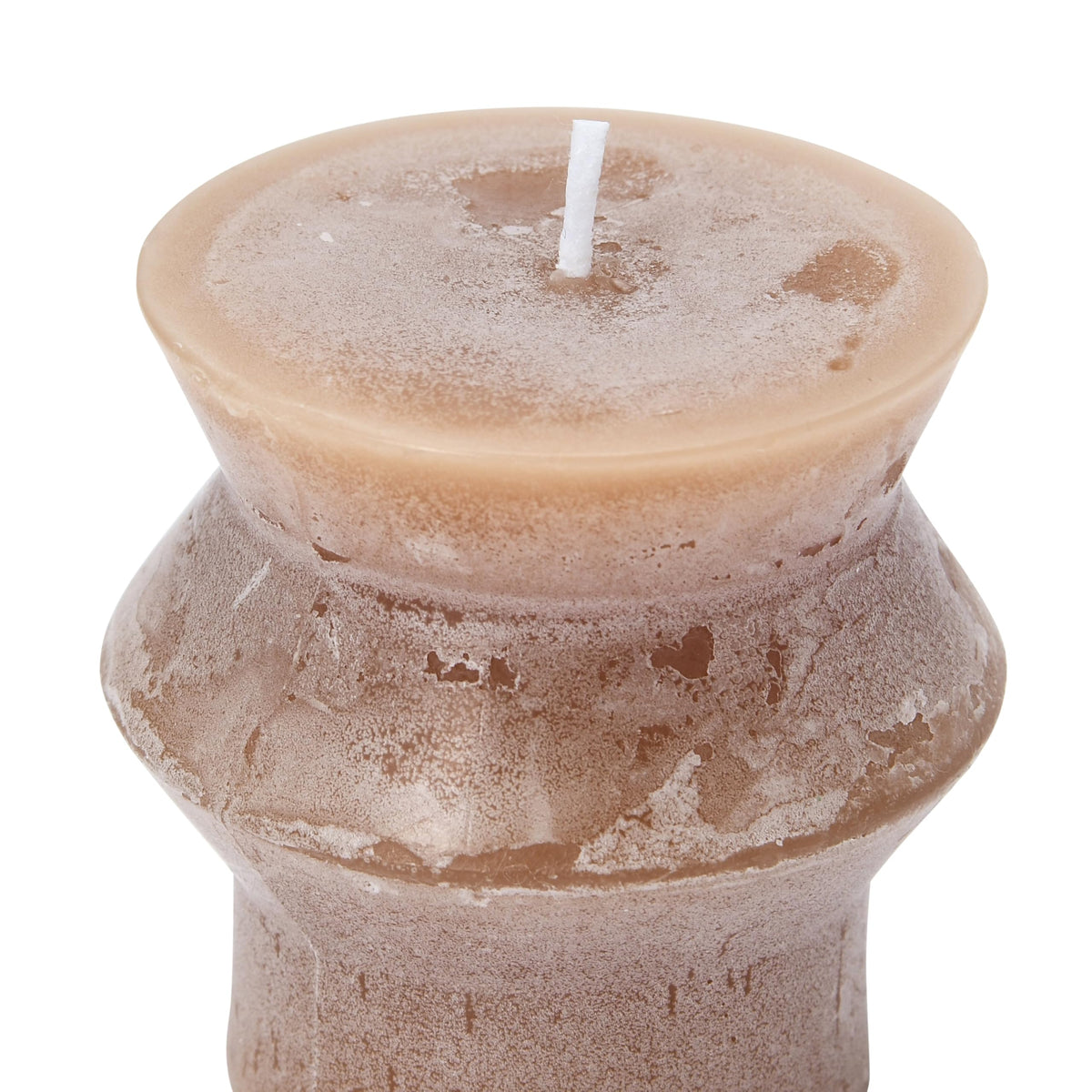 Creative Co-Op Unscented Totem Pillar Candle, Cappuccino