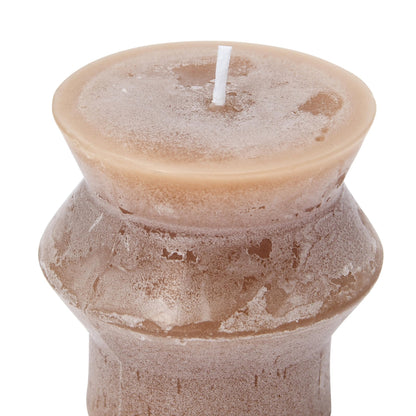 Creative Co-Op Unscented Totem Pillar Candle, Cappuccino